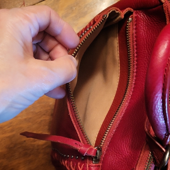 The Sak Red Leather Backpack - Picture 11 of 14